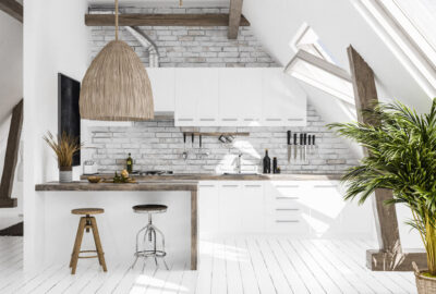 een moderne keuken neerzetten